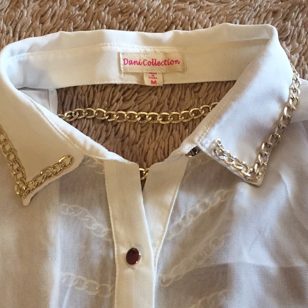 Polyester caged back blouse - Picture 2 of 8